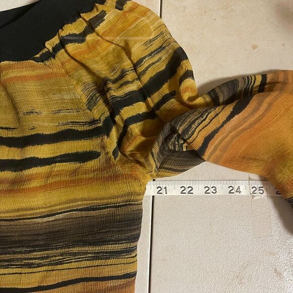 Anne Klein Striped Blouse M - Picture 9 of 11